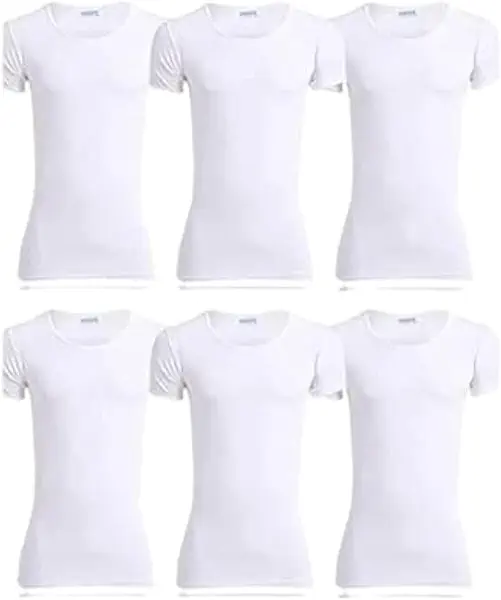 سعر ومواصفات قطونيل ملابس داخلية للرجال نصف كم من قطونيل (6 قطع) (B0C1F1M4KN) على Amazon EG