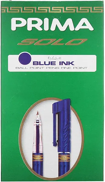 سعر ومواصفات قلم جاف بريما سولو – سن ابرة - أزرق - مجموعة 24 (B098KQ4RTH) على Amazon EG