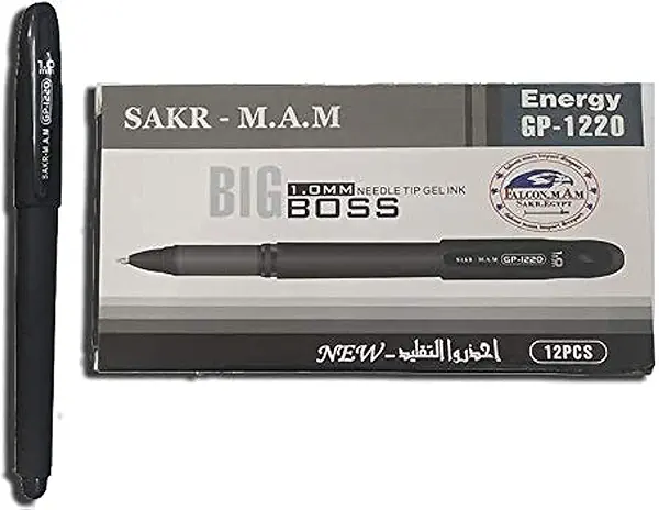 سعر ومواصفات قلم حبر جل من بيج بوس، أسود، عبوة من 12 قطعة (B091G4VLJM) على Amazon EG
