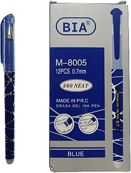 سعر ومواصفات قلم حبر ازرق من بي اي ايه مزود باستيكية - موديل M-8005 - عبوة 12 قطعة -0.7 ملم - (B0B24M5ZN7) على Amazon EG