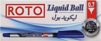 سعر ومواصفات قلم حبر جاف سائل 0.7 ملم من روتو، عبوة مكونة من 12 قطعة - لون أزرق (B0DWG1NLK9) على Amazon EG