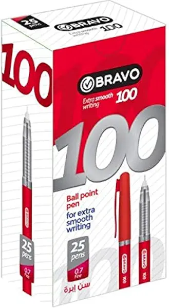 سعر ومواصفات قلم حبر ساسكو 100-25 من برافو - احمر (B07MQSVVCT) على Amazon EG