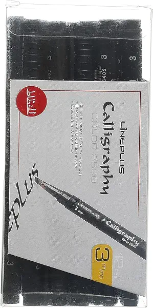 سعر ومواصفات قلم خط عربي من الخطاط, 2500, 3.0 مم مجموعة 12 قطع - اسود (B096D61Q3Z) على Amazon EG