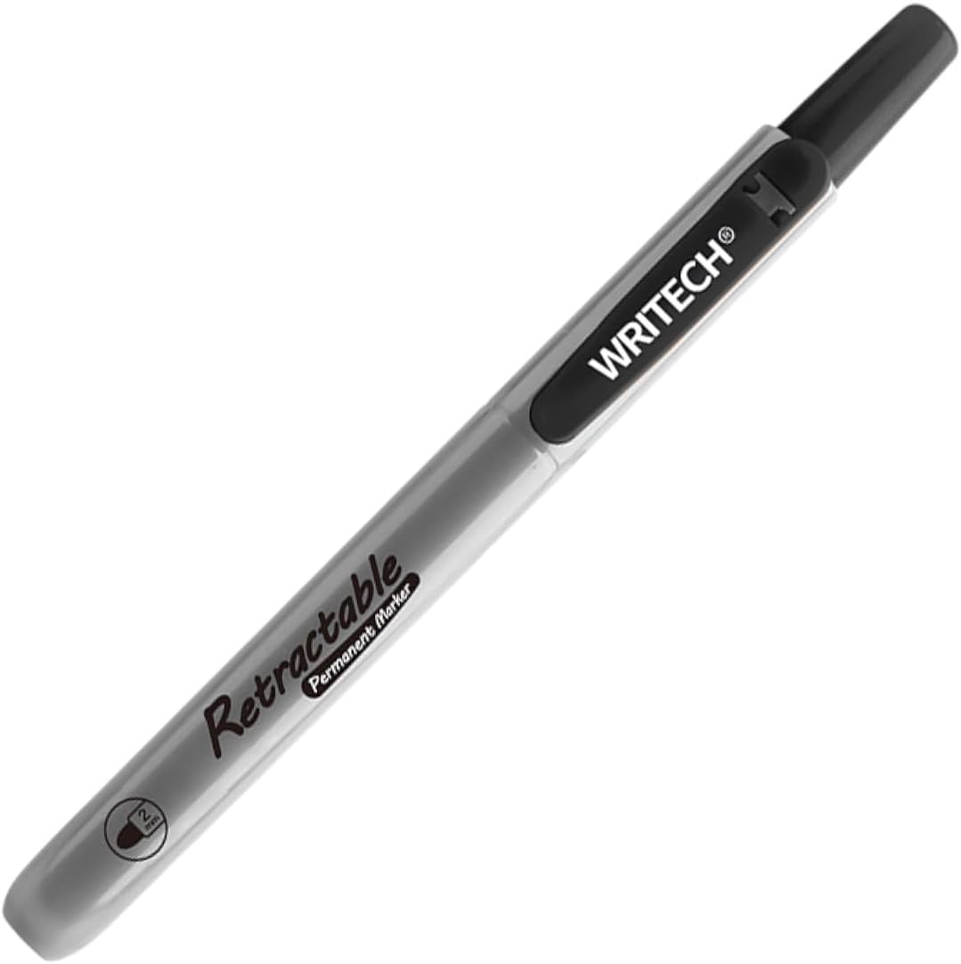 سعر ومواصفات قلم ماركر ثابت مدور بسوستة Writech Retractable Black رقم W-805P/12-1 (B0HK438VPV) على Amazon EG