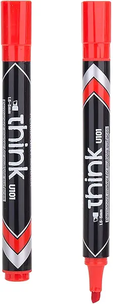سعر ومواصفات قلم ماركر ثابت من ديلي U10140، 5 ملم - احمر (B08Y8YWRLN) على Amazon EG
