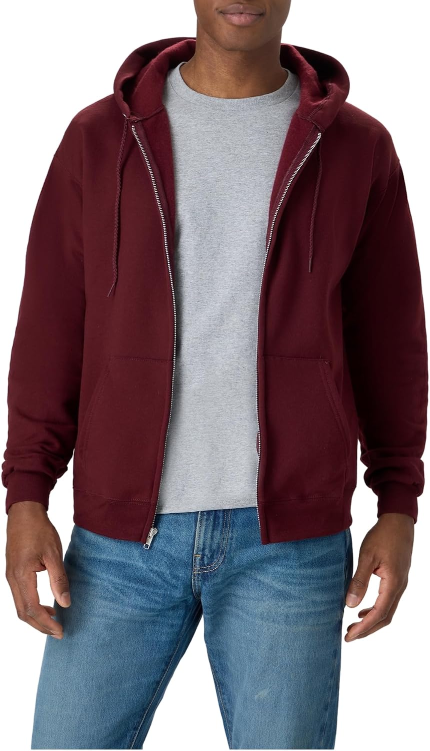 سعر ومواصفات قلنسوة Hanes للرجال بسحاب كامل صديق للبيئة (B071WC2LVY) على Amazon EG