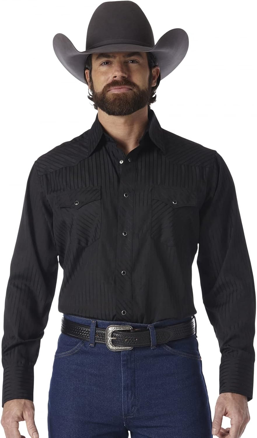 سعر ومواصفات قميص Wrangler Men's Button-Down، أسود، S (B007SWR9NO) على Amazon EG