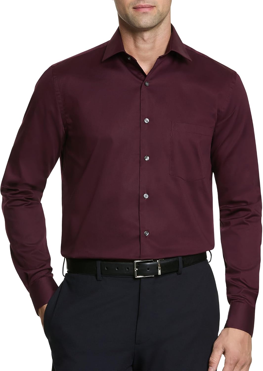 سعر ومواصفات فان هيوزن قميص رجالي من Van Heusen بياقة مرنة قابلة للتمدد، لون قلب، مقاس XL, هيرث, XL (B07PVCJXJV) على Amazon EG