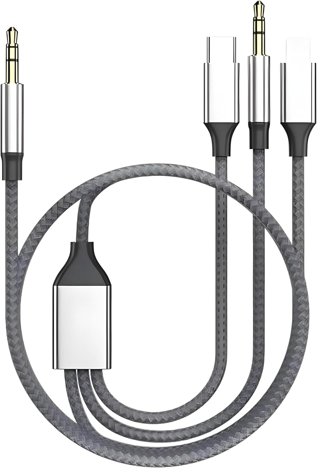 سعر ومواصفات كابل AUX 3 في 1 من Next Store –، صوت عالي الجودة، خالي من التشابك،3.5mm /Leghtning /Type-C طول 6 أقدام متين للاستخدام المتعدد (B0DYW9B6BJ) على Amazon EG