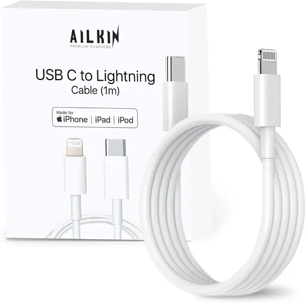 سعر ومواصفات كابل USB C إلى لايتنينج من أيلكين بطول 1 متر متوافق مع آيفون 14 و13 و12 و11 وXS وXR وX و8 و7 و6 و5 وآيباد إير وآيباد ميني (B0CQNZS613) على Amazon EG
