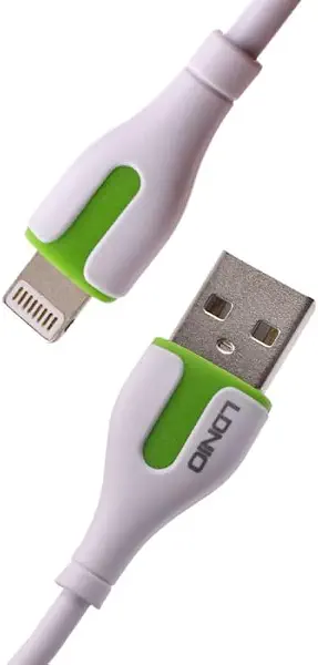 سعر ومواصفات كابل بيانات للشحن السريع LS572 من لايتنينج إلى USB نوع ايه بطول 2 متر وتيار 2.1 كحد أقصى - متعدد الأوان من لدنيو (B0CL2MPP6Y) على Amazon EG