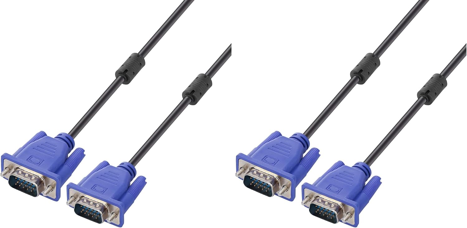 سعر ومواصفات كابل توصيل للشاشات من GA إلى VGA (عبوة من قطعتين) (B0HLF9BTXC) على Amazon EG