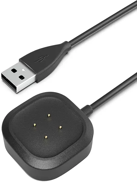 سعر ومواصفات كابل شحن ذكي مغناطيسي بمنفذ USB متوافق مع شاحن الساعة الذكية فيت بيت سينس 2 وفيرسا 3 وفيرسا 4، أسود (B0GYQF1546) على Amazon EG