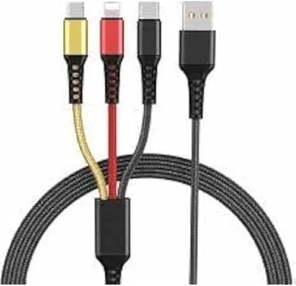 سعر ومواصفات كابل شحن سريع MN-519 MS-624 3 في 1 مع موصلات نوع سي ومايكرو USB وايفون من ام ستور (B0G4K53D7H) على Amazon EG