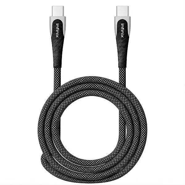 سعر ومواصفات كابل شحن سريع موديل XDC123 نوع سي إلى نوع سي بقوة 60W، سلك مجدول 48 خيطًا من بلاستيك بي في سي مع بولي ايثيلين تيرفثلات، بحد أقصى 3A، يدعم نقل البيانات بسرعة تصل إلى 480 Mbp من انفينيكس، 100 سم، أسود (B0FNLMRCT6) على Amazon EG