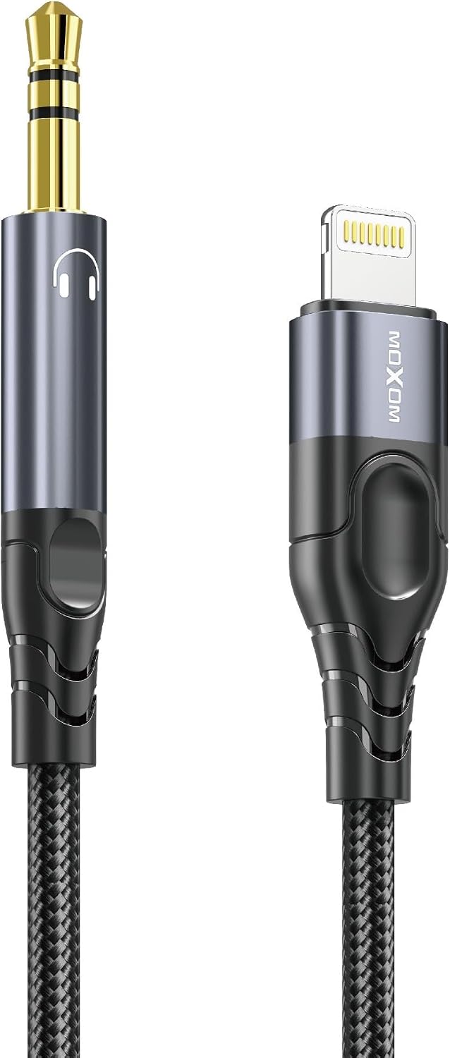 سعر ومواصفات كابل صوت من Next Store اي يو اكس LX-AX815 محول متوافق مع لايتنينج إلى 3.5 ملم نايلون مضفر عالي الدقة لـ آيفون و آيباد (1 متر) (B0H6G4J793) على Amazon EG
