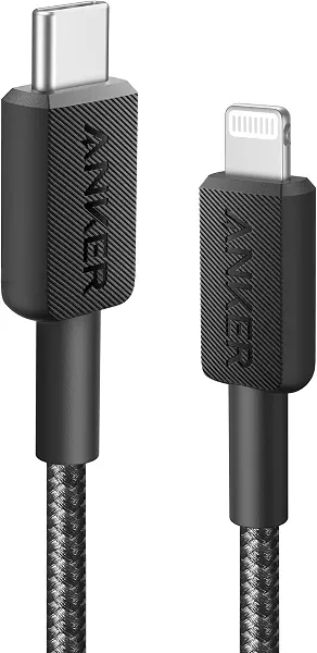 سعر ومواصفات كابل لايتنينج 322 USB-C من انكر [6 قدم معتمد من ام اف اي] باورلاين II لايفون 13، 13 برو، 12 برو ماكس، 12، 11 اكس، اكس اس، اكس ار، 8 بلس، ايربودز برو، اسود + ضمان محلي لمدة 18 دقيقة (B0C9JJB2JD) على Amazon EG