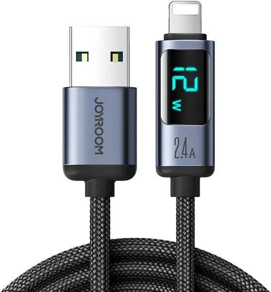سعر ومواصفات كابل لايتنينج من جوي روم بطول 2 قدم متوافق مع آيفون مع شاشة LED (B0C9LM6M6G) على Amazon EG