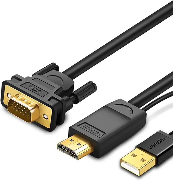 سعر ومواصفات كابل محول HDMI إلى VGA بطول 1.5 متر من يوجرين، UG-30449 (أسود) (B0CHJ54HGN) على Amazon EG
