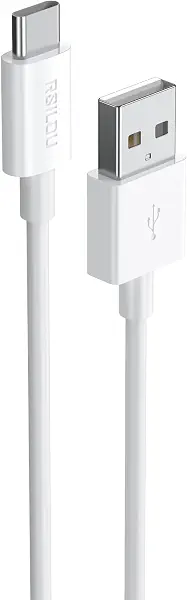 سعر ومواصفات كابل شحن من USB بنوع سي إلى USB بنوع ايه بطول 1 م، كابل شحن ونقل بيانات بأسلاك نحاس بمعدل سرعة 480Mbps، خالي من التشابك والالتفاف بلون أبيض من رسيلو (B0F1LPVLHM) على Amazon EG