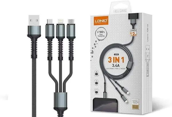 سعر ومواصفات كابل من إل دي إن آي أو بطول 1.2 متر نوع USB متوافق مع الهواتف الذكية والأجهزة اللوحية والأجهزة المحمولة (B07ZQSX762) على Amazon EG