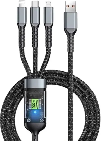 سعر ومواصفات كابل من كواليتي فالي بطول 1.0 متر متعدد المنافذ USB متوافق مع آيفون وآيباد وسامسونج جالاكسي وهواوي وشاومي وجوجل بيكسل (B0FHJNQYYB) على Amazon EG