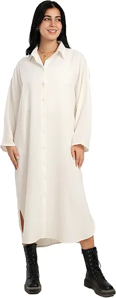 سعر ومواصفات كارينا CARINA womens Midi Lounge Shirt Dress Dress (pack of 1) (B0DWLLLLHM) على Amazon EG