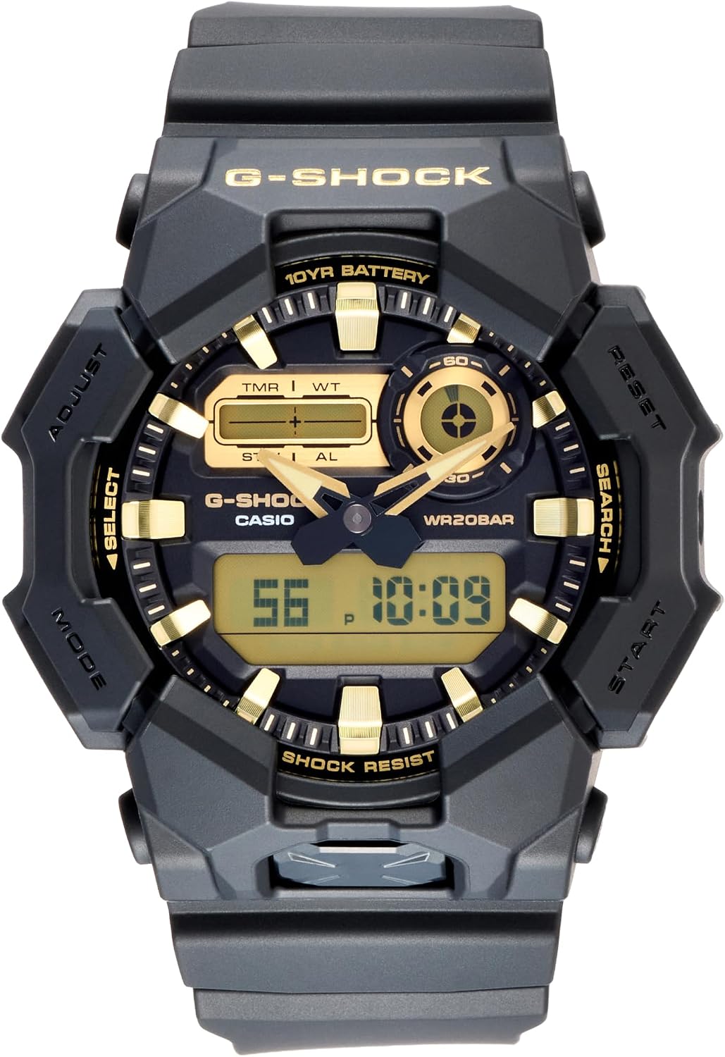 سعر ومواصفات كاسيو Casio G-Shock GA-010GB-1A9DR Analog-Digital Black&Gold Dial Men (G1733) (B0FVMM8W5C) على Amazon EG