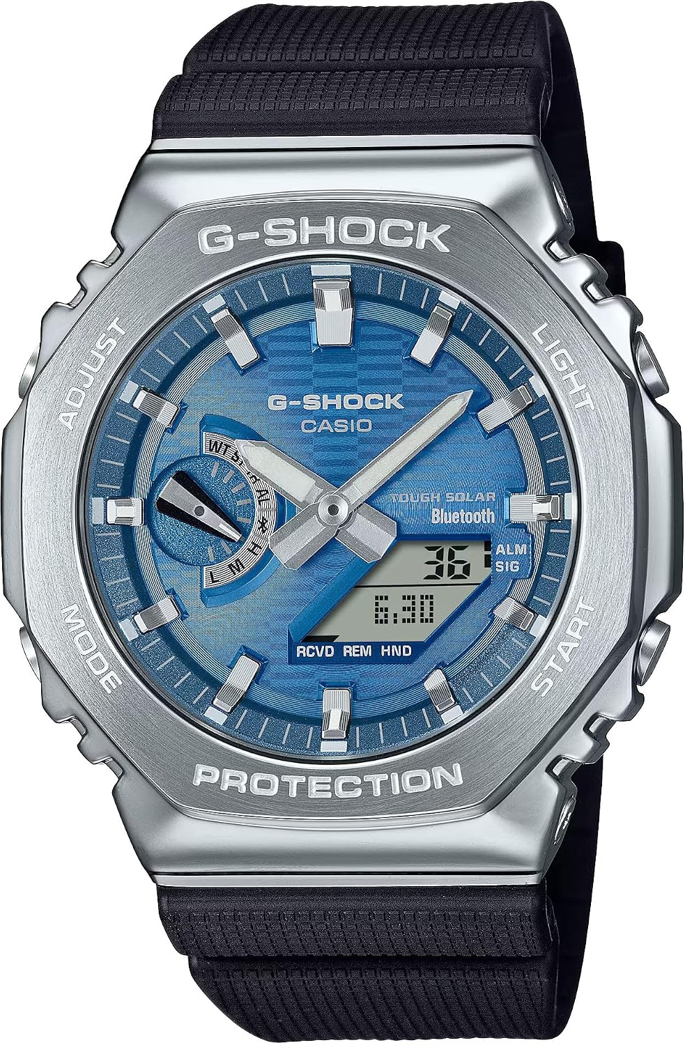 سعر ومواصفات كاسيو Casio G-Shock GBM-2100A-2BDR Bluetooth Analog-Digital Blue Dial Men (G1734) (B0FWCDK69B) على Amazon EG