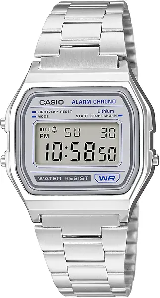 سعر ومواصفات كاسيو Casio Vintage A158WEA-7DF Digital Silver Watch Unisex (D426) (B0GVFMJMQ8) على Amazon EG