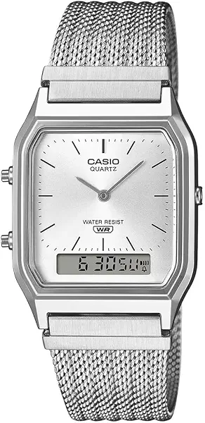 سعر ومواصفات كاسيو Casio Vintage AQ-230EM-7ADF Analog-Digital White Unisex Watch (B0G58KWLYR) على Amazon EG