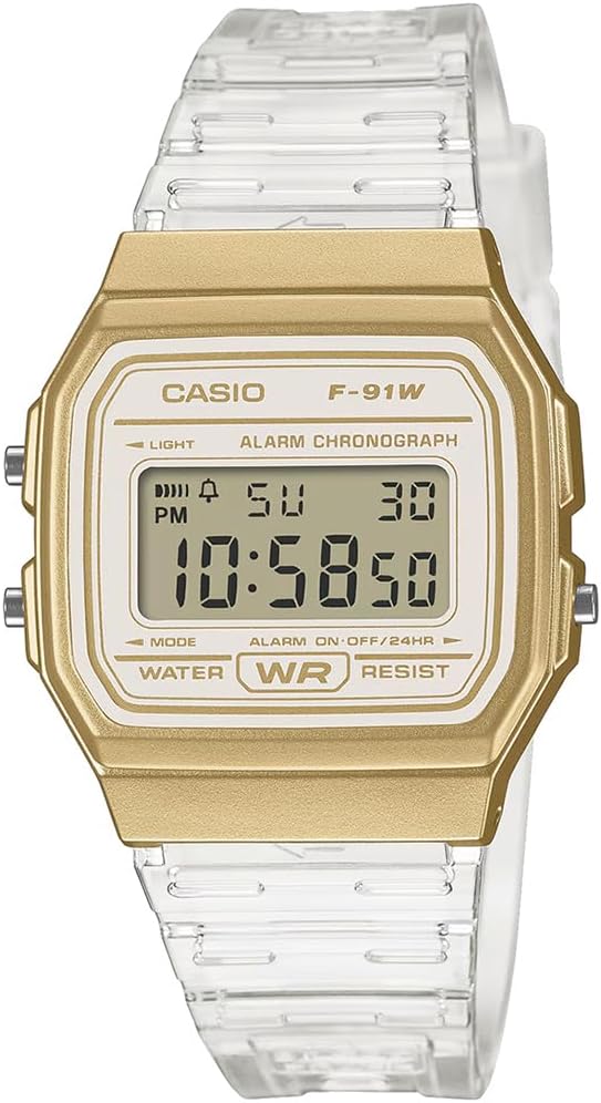 سعر ومواصفات كاسيو Casio Youth F-91WS-7A2DF Digital Transparent Grey Watch Unisex (D427) (B0GVFGWDJC) على Amazon EG