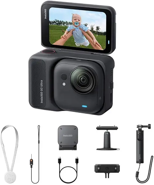 سعر ومواصفات كاميرا جو الترا اكشن من انستا360 (لون أسود غامق) (B0FRSSXWDC) على Amazon EG