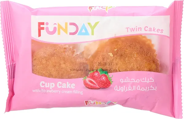 سعر ومواصفات كب كيك محشو بكريمة الفراولة من فن داي، عبوة 64 جم (B0C62FQ2BF) على Amazon EG
