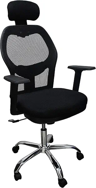 سعر ومواصفات كرسي من الأمل للمكتب، يتميز بمساند ذراعين ودعم قطني وظهر ومسند رأس قابلة للتعديل، مصنوع من القماش، باللون الأسود (B0CVF6K69X) على Amazon EG