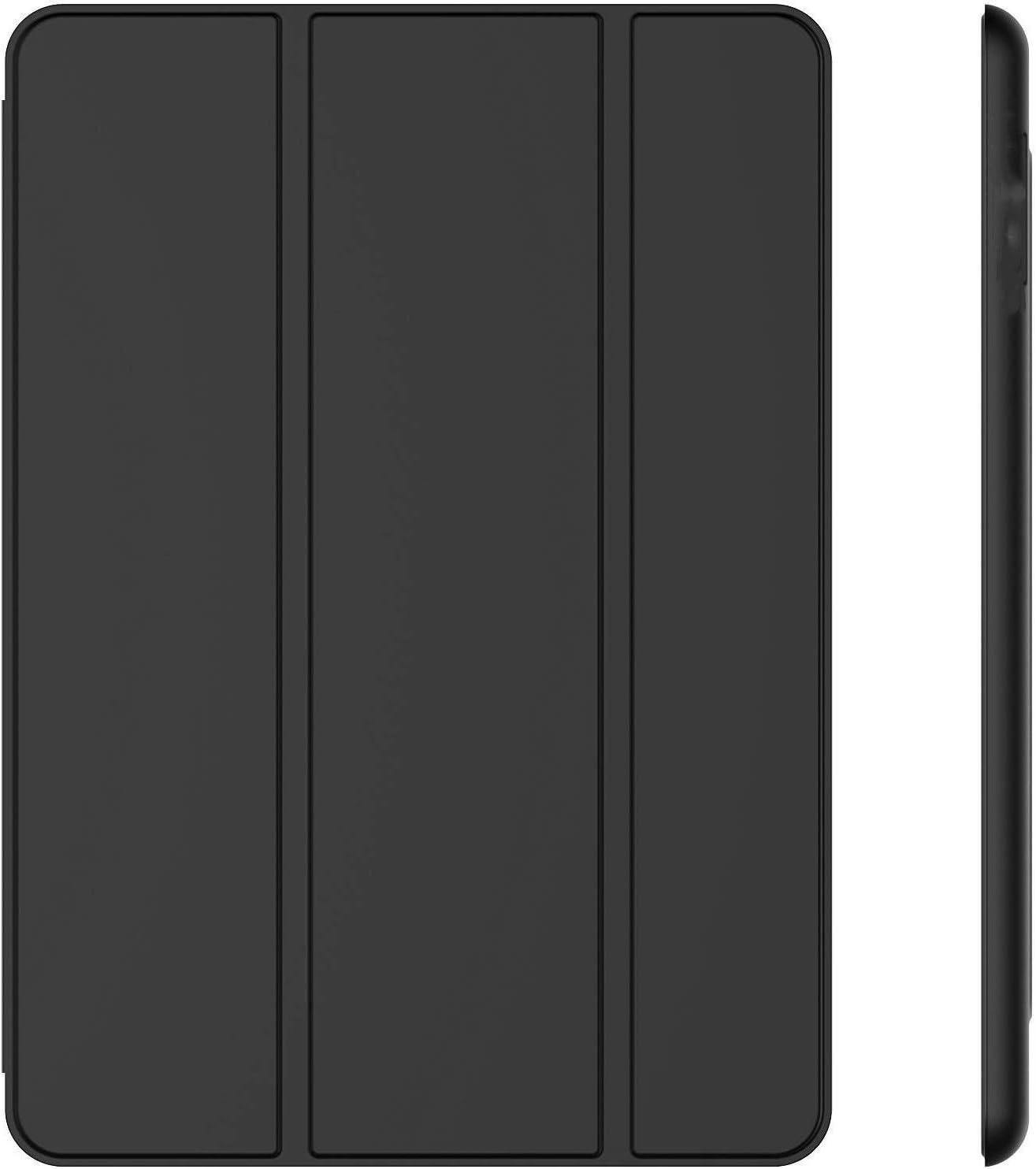سعر ومواصفات كفر ايباد 9.7 2018-2017 - iPad 9.7 Inch - الجيل الخامس و السادس غطاء ذكي قابل للطي من وافي حماية فائقة ضد الصدمات الخدوش - اسود صناعية لابل 9.7 انش (B0847NZV6R) على Amazon EG
