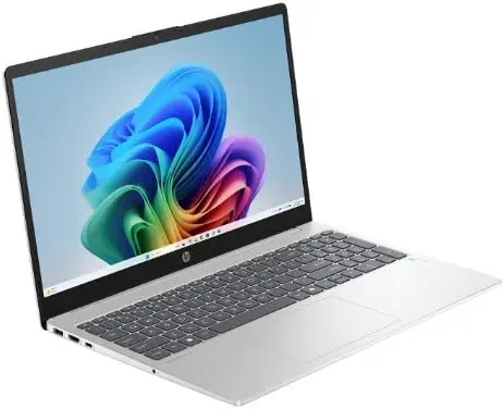 سعر ومواصفات كمبيوتر محمول اومني بوك 3 15-fn0002ne رقم C65XTEA من اتش بي، بمعالج AMD رايزنAI 7 350، شاشة 15.6 بوصة، هارد 1 تيرابايت اس اس دي، ذاكرة 16 جيجا، كارت شاشة ايه ام دي راديون 860M، ويندوز 11 - فضي معدني (B0GCRTRGPJ) على Amazon EG