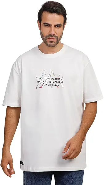 سعر ومواصفات كوب Coup Mens Short Sleeve Shirt Coup - Trendy Relaxed Cut Crew Neck T-shirt (B0DHVQZK4V) على Amazon EG