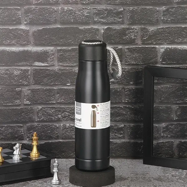 سعر ومواصفات Thermal Mug 550ml Portable Reusable Lid Keep Hot 10Hrs / Cold 30H Stainless Steel Vacuum Insulated Black Sports Water Bottle (B0G4HKKKBQ) على Amazon EG