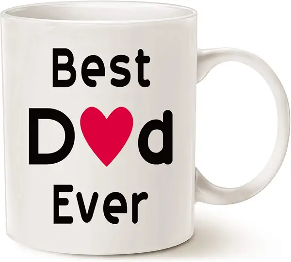 سعر ومواصفات كوب قهوة بعبارة Best Dad Day من ماواج، هدية فريدة لعيد ميلاد الاب والاب والبابا، كوب ابيض، 11 اونصة (B073ZZHQGY) على Amazon EG