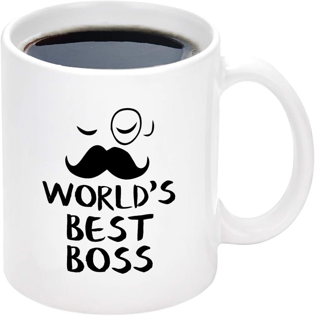 سعر ومواصفات كوب قهوة بعبارة «Worlds Best Boss Boss» مناسب كهدية للرجال والرجال والنساء والزملاء في العمل 11 اونصة مضحك من ان واي سيراميك أبيض (B08CXJ8GTP) على Amazon EG