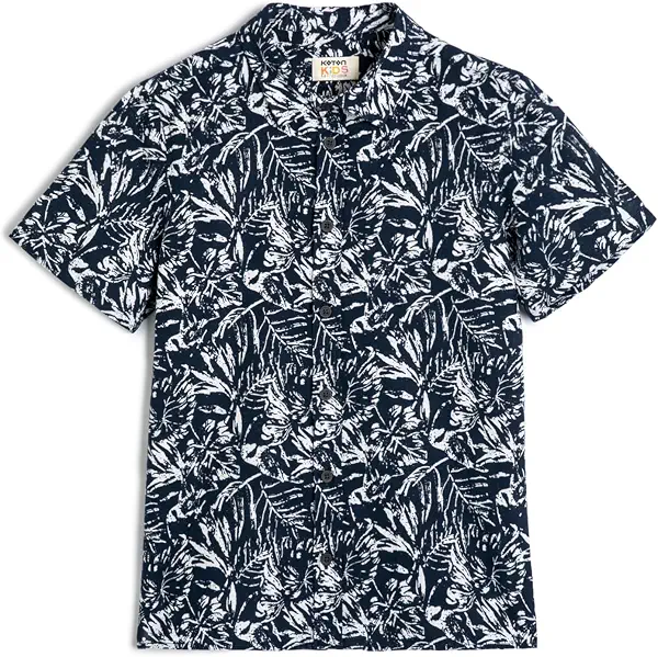 سعر ومواصفات كوتون KOTON Boys Short Sleeve Palm Printed Shirt (B0CGJ6CY1Z) على Amazon EG