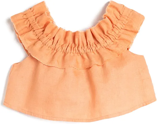 سعر ومواصفات كوتون KOTON Girls Linen Crop Shoulder Off Ruffle Detail Blouse (B0CNS941KM) على Amazon EG