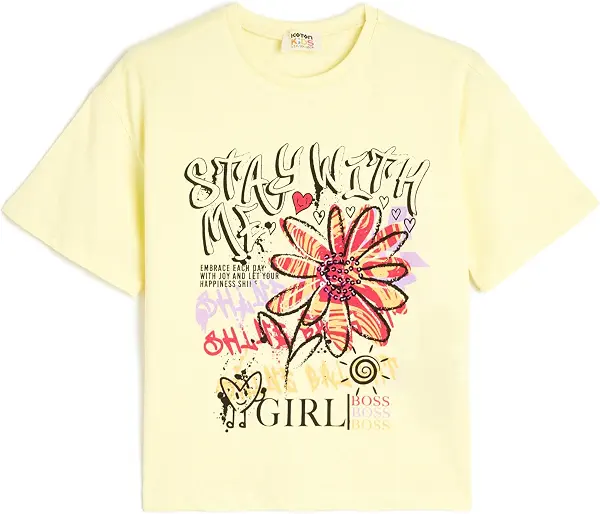سعر ومواصفات كوتون KOTON Girls Short Sleeve T-Shirt Modern (pack of 1) (B0DT7B5RW2) على Amazon EG