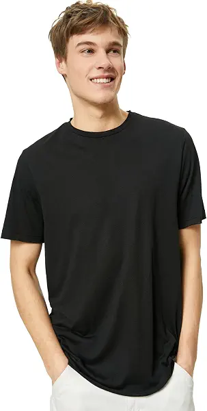 سعر ومواصفات كوتون KOTON Mens Crew Neck Viscose Mix Tshirt (B0CWLJZ29S) على Amazon EG