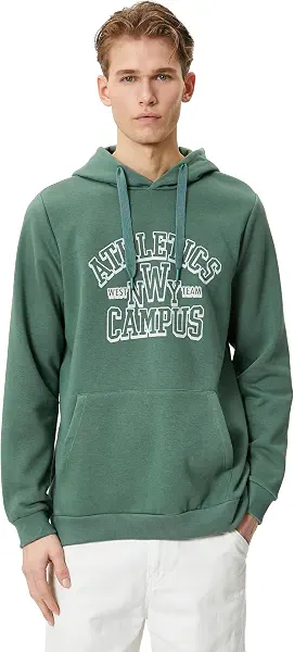 سعر ومواصفات كوتون KOTON mens Kangaroo Pocket Detail College Hoodie (B0CTKCYXRR) على Amazon EG