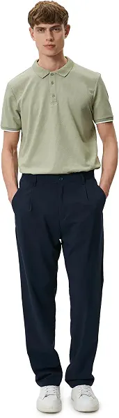 سعر ومواصفات كوتون KOTON mens Polo Neck Buttoned Ribbed Short Sleeve Tshirt (pack of 1) (B0D341RSLG) على Amazon EG