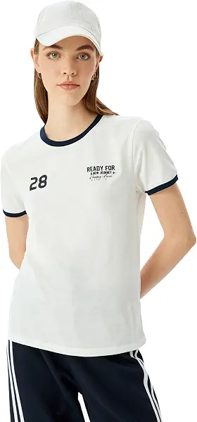 سعر ومواصفات كوتون KOTON Womens Back Printed T-Shirt Modern (B0DTDH4K4L) على Amazon EG