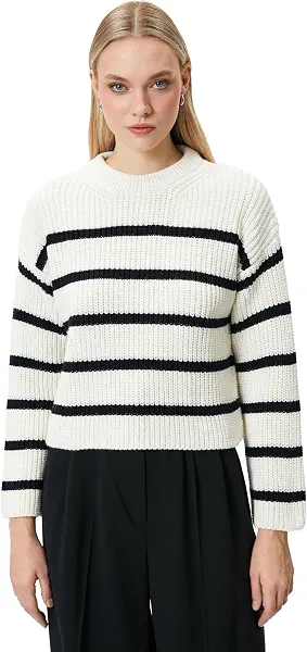 سعر ومواصفات كوتون KOTON womens Crew Neck Knitted Sweaters (pack of 1) (B0CQ54Y18K) على Amazon EG