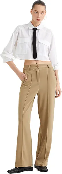 سعر ومواصفات كوتون KOTON womens High Rise Suit Trousers (pack of 1) (B0CVNBGSY3) على Amazon EG